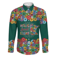 Home Sweet Home Minnesota Flower Xmas Christmas Family Matching Puletasi and Hawaiian Shirt Xmas Holiday Patterns - Wonder Print Shop