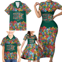 Home Sweet Home Minnesota Flower Xmas Christmas Family Matching Short Sleeve Bodycon Dress and Hawaiian Shirt Xmas Holiday Patterns - Wonder Print Shop