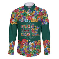 Home Sweet Home Minnesota Flower Xmas Christmas Family Matching Short Sleeve Bodycon Dress and Hawaiian Shirt Xmas Holiday Patterns - Wonder Print Shop