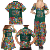 Home Sweet Home Minnesota Flower Xmas Christmas Family Matching Summer Maxi Dress and Hawaiian Shirt Xmas Holiday Patterns - Wonder Print Shop