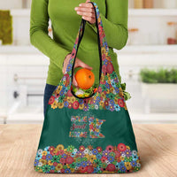 Home Sweet Home Minnesota Flower Xmas Christmas Grocery Bag Xmas Holiday Patterns - Wonder Print Shop