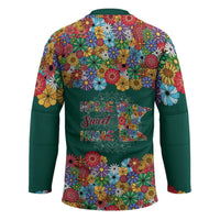 Home Sweet Home Minnesota Flower Xmas Christmas Hockey Jersey Xmas Holiday Patterns - Wonder Print Shop