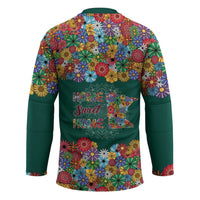 Home Sweet Home Minnesota Flower Xmas Christmas Hockey Jersey Xmas Holiday Patterns - Wonder Print Shop