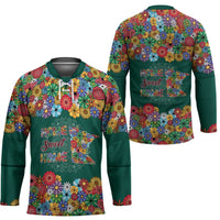Home Sweet Home Minnesota Flower Xmas Christmas Hockey Jersey Xmas Holiday Patterns - Wonder Print Shop