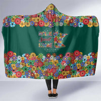 Home Sweet Home Minnesota Flower Xmas Christmas Hooded Blanket Xmas Holiday Patterns - Wonder Print Shop