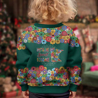 Home Sweet Home Minnesota Flower Xmas Christmas Kid Ugly Christmas Sweater Xmas Holiday Patterns - Wonder Print Shop