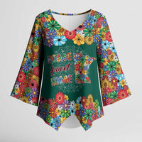 Home Sweet Home Minnesota Flower Xmas Christmas Kimono Sleeve Blouse Xmas Holiday Patterns - Wonder Print Shop