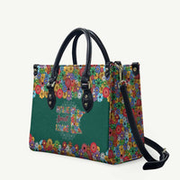Home Sweet Home Minnesota Flower Xmas Christmas Leather Bag Xmas Holiday Patterns - Wonder Print Shop