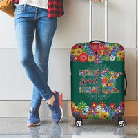 Home Sweet Home Minnesota Flower Xmas Christmas Luggage Cover Xmas Holiday Patterns - Wonder Print Shop