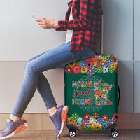 Home Sweet Home Minnesota Flower Xmas Christmas Luggage Cover Xmas Holiday Patterns - Wonder Print Shop