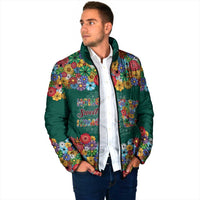 Home Sweet Home Minnesota Flower Xmas Christmas Padded Jacket Xmas Holiday Patterns - Wonder Print Shop