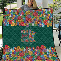 Home Sweet Home Minnesota Flower Xmas Christmas Quilt Xmas Holiday Patterns - Wonder Print Shop