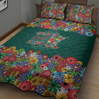 Home Sweet Home Minnesota Flower Xmas Christmas Quilt Bed Set Xmas Holiday Patterns - Wonder Print Shop