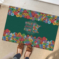 Home Sweet Home Minnesota Flower Xmas Christmas Rubber Doormat Xmas Holiday Patterns - Wonder Print Shop