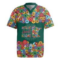 Home Sweet Home Minnesota Flower Xmas Christmas Rugby Jersey Xmas Holiday Patterns - Wonder Print Shop