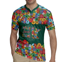 Home Sweet Home Minnesota Flower Xmas Christmas Rugby Jersey Xmas Holiday Patterns - Wonder Print Shop