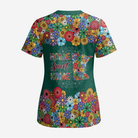 Home Sweet Home Minnesota Flower Xmas Christmas Scrub Top Xmas Holiday Patterns - Wonder Print Shop