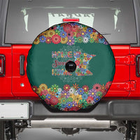 Home Sweet Home Minnesota Flower Xmas Christmas Spare Tire Cover Xmas Holiday Patterns - Wonder Print Shop