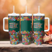Home Sweet Home Minnesota Flower Xmas Christmas Tumbler With Handle Xmas Holiday Patterns - Wonder Print Shop