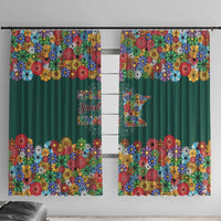 Home Sweet Home Minnesota Flower Xmas Christmas Window Curtain Xmas Holiday Patterns - Wonder Print Shop