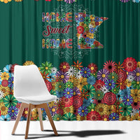 Home Sweet Home Minnesota Flower Xmas Christmas Window Curtain Xmas Holiday Patterns - Wonder Print Shop