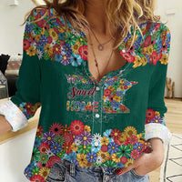 Home Sweet Home Minnesota Flower Xmas Christmas Women Casual Shirt Xmas Holiday Patterns - Wonder Print Shop