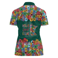 Home Sweet Home Minnesota Flower Xmas Christmas Women Polo Shirt Xmas Holiday Patterns - Wonder Print Shop