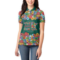 Home Sweet Home Minnesota Flower Xmas Christmas Women Polo Shirt Xmas Holiday Patterns - Wonder Print Shop