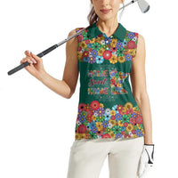 Home Sweet Home Minnesota Flower Xmas Christmas Women Sleeveless Polo Shirt Xmas Holiday Patterns - Wonder Print Shop