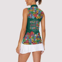 Home Sweet Home Minnesota Flower Xmas Christmas Women Sleeveless Polo Shirt Xmas Holiday Patterns - Wonder Print Shop