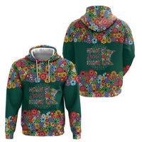 Home Sweet Home Minnesota Flower Xmas Christmas Zip Hoodie Xmas Holiday Patterns - Wonder Print Shop