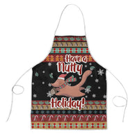 Have A Nutty Holiday Christmas Apron Xmas Holiday Patterns - Wonder Print Shop