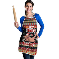 Have A Nutty Holiday Christmas Apron Xmas Holiday Patterns - Wonder Print Shop