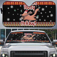 Have A Nutty Holiday Christmas Auto Sun Shade Xmas Holiday Patterns - Wonder Print Shop