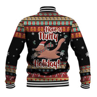 Have A Nutty Holiday Christmas Baseball Jacket Xmas Holiday Patterns - Wonder Print Shop