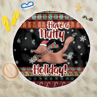 Have A Nutty Holiday Christmas Beach Blanket Xmas Holiday Patterns - Wonder Print Shop