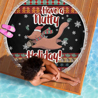 Have A Nutty Holiday Christmas Beach Blanket Xmas Holiday Patterns - Wonder Print Shop
