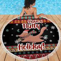 Have A Nutty Holiday Christmas Beach Blanket Xmas Holiday Patterns - Wonder Print Shop