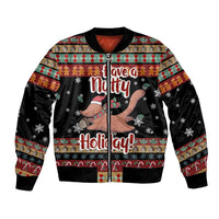Have A Nutty Holiday Christmas Bomber Jacket Xmas Holiday Patterns - Wonder Print Shop