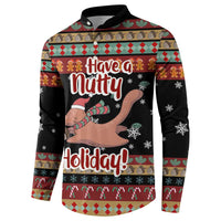 Have A Nutty Holiday Christmas Button Sweatshirt Xmas Holiday Patterns - Wonder Print Shop