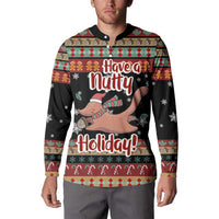 Have A Nutty Holiday Christmas Button Sweatshirt Xmas Holiday Patterns - Wonder Print Shop