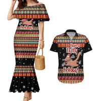 Have A Nutty Holiday Christmas Couples Matching Mermaid Dress and Hawaiian Shirt Xmas Holiday Patterns - Wonder Print Shop