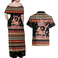 Have A Nutty Holiday Christmas Couples Matching Off Shoulder Maxi Dress and Hawaiian Shirt Xmas Holiday Patterns - Wonder Print Shop