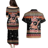 Have A Nutty Holiday Christmas Couples Matching Puletasi and Hawaiian Shirt Xmas Holiday Patterns - Wonder Print Shop