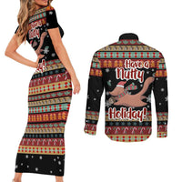 Have A Nutty Holiday Christmas Couples Matching Short Sleeve Bodycon Dress and Long Sleeve Button Shirt Xmas Holiday Patterns - Wonder Print Shop