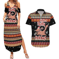 Have A Nutty Holiday Christmas Couples Matching Summer Maxi Dress and Hawaiian Shirt Xmas Holiday Patterns - Wonder Print Shop
