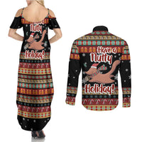 Have A Nutty Holiday Christmas Couples Matching Summer Maxi Dress and Long Sleeve Button Shirt Xmas Holiday Patterns - Wonder Print Shop