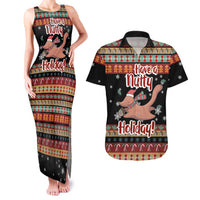 Have A Nutty Holiday Christmas Couples Matching Tank Maxi Dress and Hawaiian Shirt Xmas Holiday Patterns - Wonder Print Shop