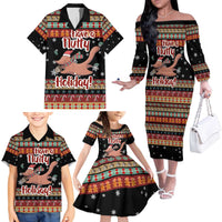 Have A Nutty Holiday Christmas Family Matching Off The Shoulder Long Sleeve Dress and Hawaiian Shirt Xmas Holiday Patterns - Wonder Print Shop