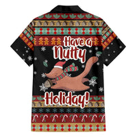 Have A Nutty Holiday Christmas Family Matching Off The Shoulder Long Sleeve Dress and Hawaiian Shirt Xmas Holiday Patterns - Wonder Print Shop